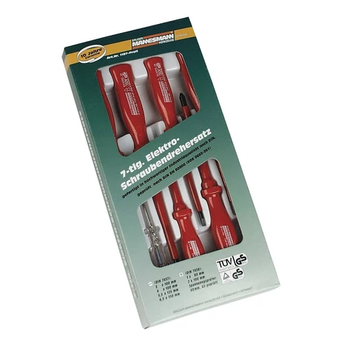 7db-os MANNESMANN CROVA VDE 1000V CSAVARHÚZÓ KÉSZLET 10év GARANCIA