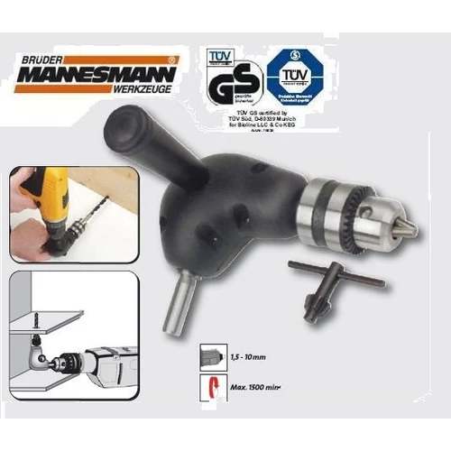 MANNESMANN SAROKFÚRÓ SAROKCSAVAROZÓ TOKMÁNY 1,5-10mm 2év GARANCIA