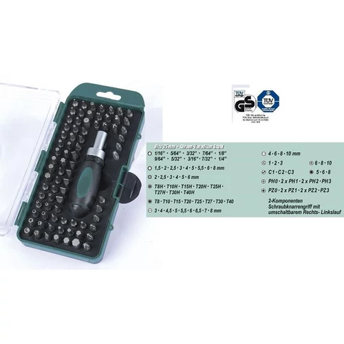 MANNESMANN Pro 79db-os RACSNIS CSAVARHÚZÓ BIT KÉSZLET 10év GARANCIA