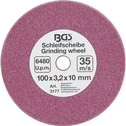 Köszörű korong láncfűrész élező fűlészlánchoz 100x3,2x10 mm (1/4, 0.325 és 3/8)  BGS-3180-as cikkhez (BGS-3177)