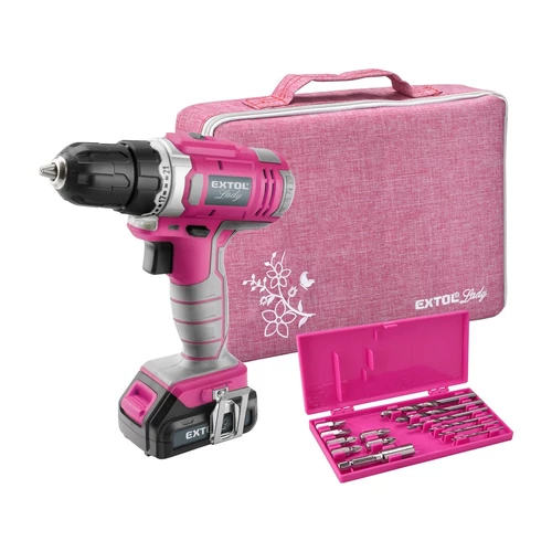 Extol Lady akkus fúró csavarozó, 12V, Li-ion, 1db 1300 mAh akku (402401)