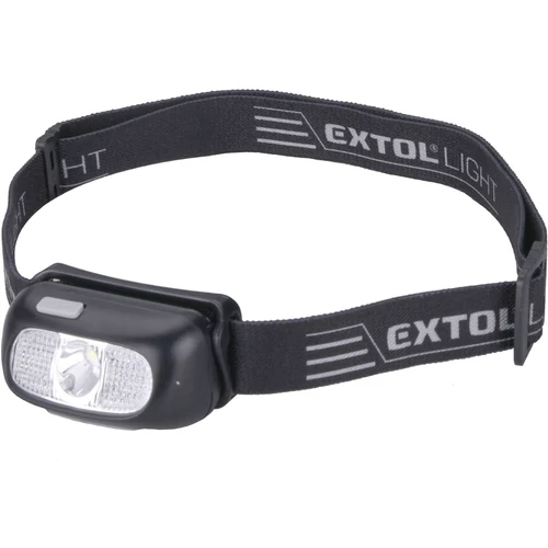 Extol Light LED fejlámpa, 5 W, CREE XPG, 130 Lumen; 40m hatótávolság, tölthető akkuval, 6 funkció, cseppálló: IPX5 (43181)