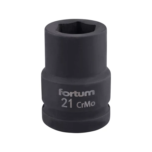Fortum gépi (impakt) dugófej 3/4", 21mm, L 52 mm, feketített, FORTUM (4703021)