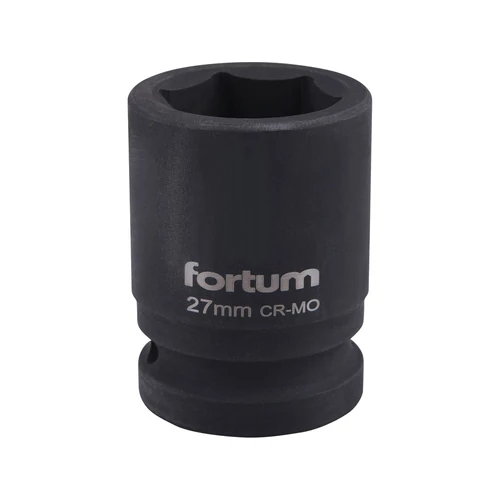 Fortum gépi (impakt) dugófej 3/4", 27mm, L 52 mm, feketített (4703027)