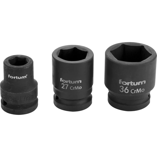 Fortum gépi (impakt) dugófej 3/4", 34mm, L 57 mm, feketített, FORTUM (4703034)