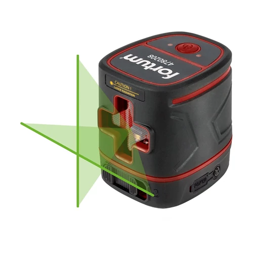 Fortum automatikus lézeres vízszintező, ZÖLD, 1H1V, Li-ion akku 3,7V 1400mAh, pontosság: 0,3mm/1m, 1/4" menet (4780208)