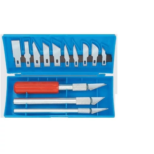 16db-os MANNESMANN PRECÍZIÓS SZIKE MODELLEZŐ KÉSKÉSZLET PENGE + KOFFER 2év GARANCIA