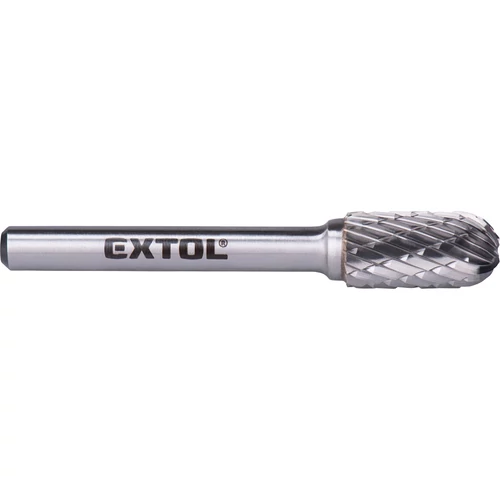 Extol Industrial keményfém turbómaró (rotormaró), hengeres, kerek orrú, átmérő 10×20mm/szár 6mm, keresztfogazás (87037249)