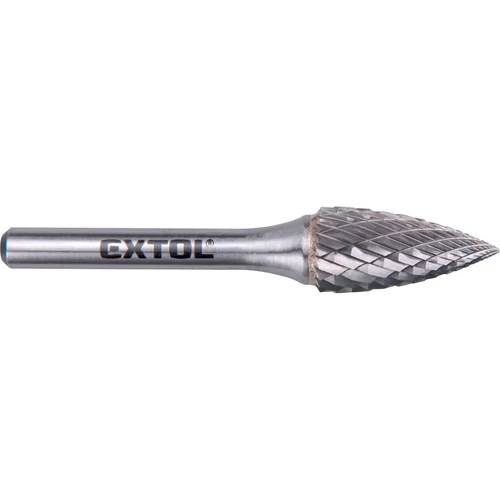 Extol Industrial keményfém turbómaró (rotormaró), íves, hegyes orrú, átmérő 12×25mm/szár 6mm, keresztfogazás (8703765)