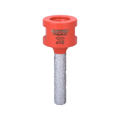 Extol Premium lyukmaró (lyuktágító/ujjmaró) kerámiára és csempére, gyémánt vágóél; 10mm × M14, sarokcsiszolóba fogható (8801855)