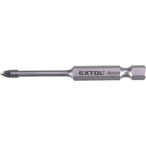 Extol Premium fúró üvegre, kerámiára és csempére, keményfém lapkás; 6×80mm, 1/4" hatszög befogás (8801886)