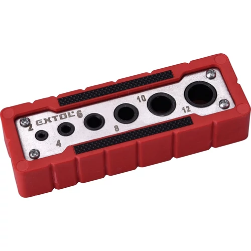 Extol Premium fúróvezető sablon (fúrósablon) fúrószárakhoz, 6 méret: 3-13 mm (8801921)