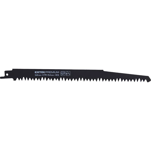Extol Premium szablyafűrészlap klt., 3db, Bosch befogás, 240 mm, 5T, HCS, fához (8806102)