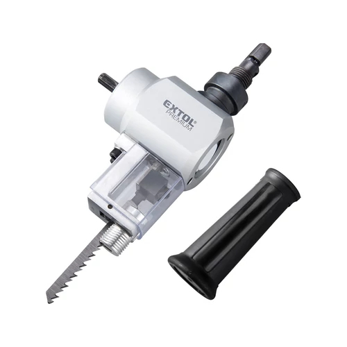 Extol Premium fúrógéppel hajtható, 2 funkciós mechanikus lemezvágó/lyukasztó, dekopírfűrész (szúrófűrész), fára- és fémre (8813654)