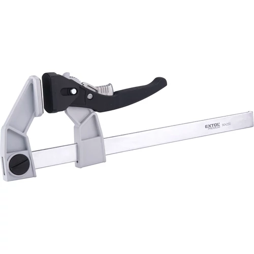 Extol Prémium asztalos szorító, racsnis, ALU+acél+műanyag, 250×90 mm (8815085)