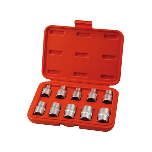 Extol Premium bitdugófej klt. belső, 10db, TORX, 1/2"×38mm (E8-10-11-12-14-16-18-20-22-24), CrV/S2 (8818128)