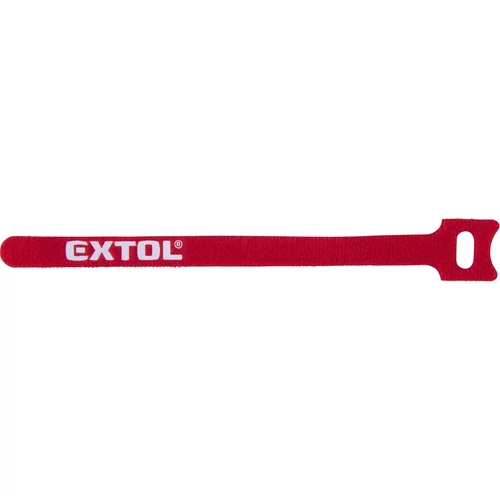 Extol Premium kábelkötegelő 12,0×200mm 30db, tépőzáras, többször használható (oldható), piros, nylon (8856292)