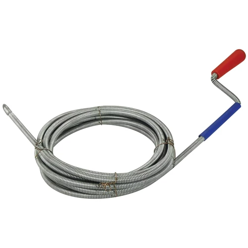 Extol Premium lefolyócső tisztító, 5m, 6mm átmérő, kézi tekerővel, tisztító körömmel, (1,9mm drótból sodorva) (8859014)