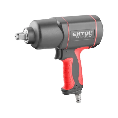 Extol Premium légkulcs, 1/2", 800Nm, erős, 3 fokozatú (Twin Hammer), 7000 1/min, 142l/min, 6,3 Bar, 3/8" tömlőcsatlakozó, 2,4kg (8865016)