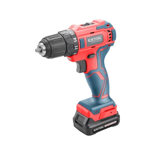 Extol Premium akkus fúrócsavarozó, 12V, szénkefe mentes, Li-ion, 1db akku, 1db töltő, 2000 mAh; 35Nm (8891152)