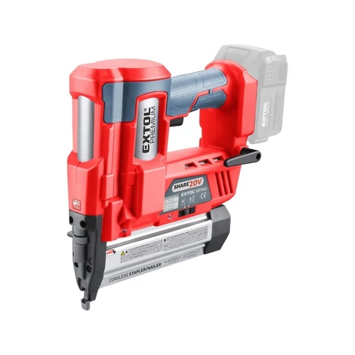 Extol Premium akkus szög- és kapocs belövő gép, Share20V, 20V, Li-ion, 100 lövés/perc, AKKU és TÖLTŐ NÉLKÜL (8891861)