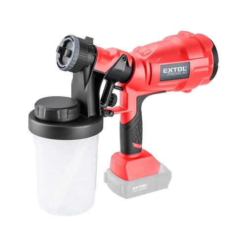 Extol Premium akkus festékszóró gép, Share20V, 20V, Li-ion, AKKU és TÖLTŐ NÉLKÜL 700 ml/perc (8891863)