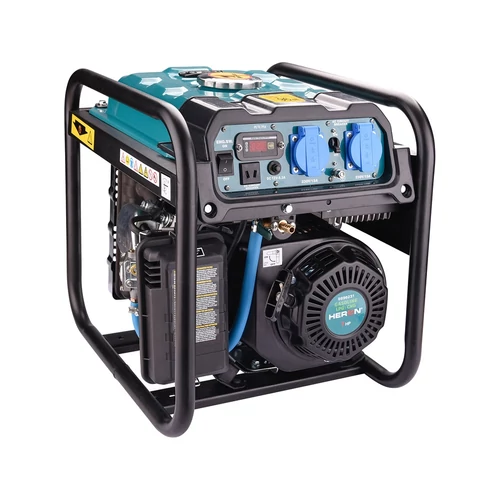 HERON benzin-gázmotoros inverteres áramfejlesztő aggregátor 3700 VA, 230V, 1 fázisú (8896231)