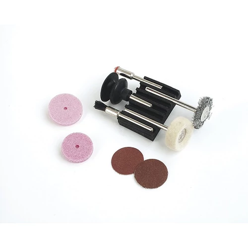 9db-os MINI FÚRÓHOZ DRÓTKEFE KÖSZÖRŰ POLÍROZÓ KÉSZLET MANNESMANN