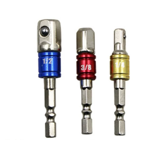 Bit befogású színkódos dugókulcs adapter készlet 1/2" ; 3/8" ; 1/4"