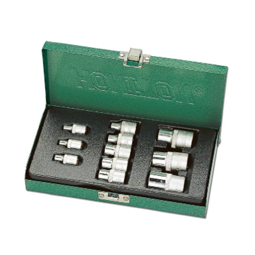 HONITON fémdobozos profi Torx dugókulcs készlet 11 részes E4 - E20 (HO432011)