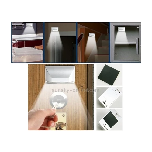 Ajtóra, kulcslyukhoz, falra, lépcsőre szerelhető led lámpa PIR mozgásérzékelővel szenzorral éjszakai jelzőfény