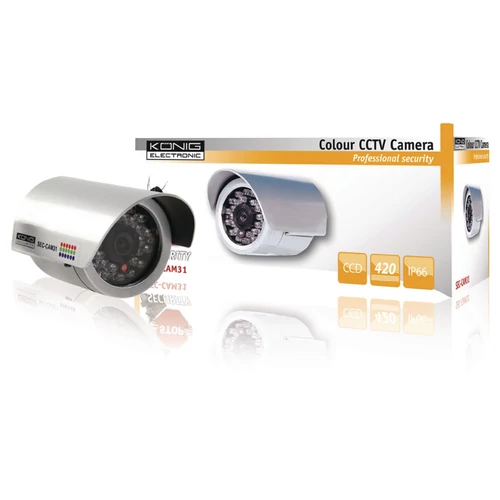KÖNIG - SONY CCTV SZÍNES KÜLTÉRI KAMERA 6mm 1/3" SEC-CAM31