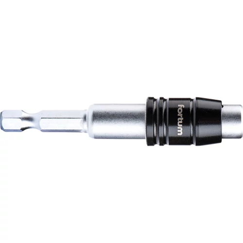 FORTUM bittartó szár, 1/4", 60mm; CV. Quick-Lock gyorskioldó, mágneses, bliszteren (4743202)