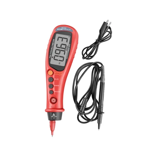 EXTOL PREMIUM digitális multiméter, toll típusú; Amper/Volt/Ohm mérő, hangjelző funkcióval, CE, 2 db 1,5V AAA elem (8831252)