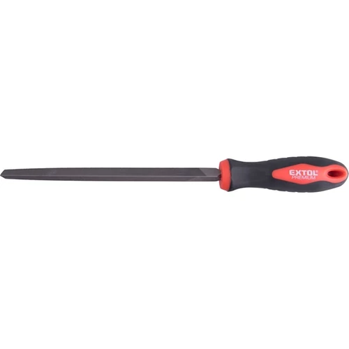 EXTOL PREMIUM fémreszelő 200mm háromszög, T12 acél,  vágat 2, finom, TPR gumis műanyag nyél (8803608)