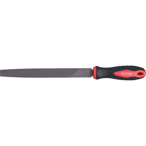 EXTOL PREMIUM fémreszelő 200mm lapos, T12 acél,  vágat 2, finom,  TPR gumis műanyag nyél (8803600)