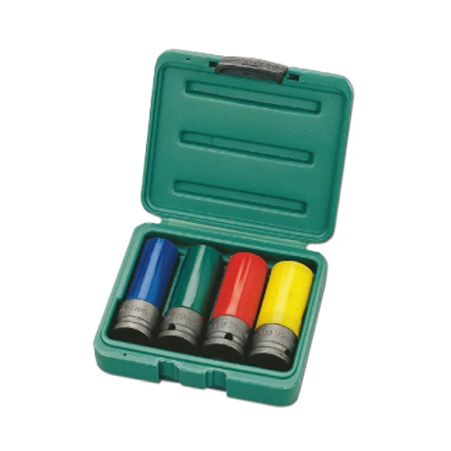 Honiton profi dugófej kerékszerelő készlet gépi 4 részes kerékanyákhoz hosszított 17,19,21,22mm alufelnihez 1/2"