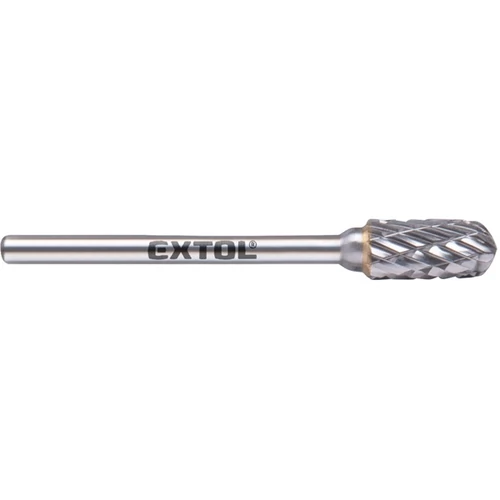 Extol Industrial mini keményfém turbómaró (rotormaró), hengeres, kerek orrú, átmérő 6×13mm/szár 3mm, keresztfogazás (8703823)