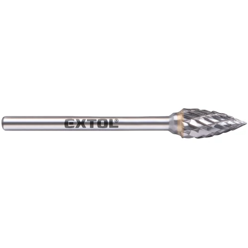 Extol Industrial mini keményfém turbómaró (rotormaró), íves, hegyes orrú, átmérő 6×13mm/szár 3mm, keresztfogazás (8703863)