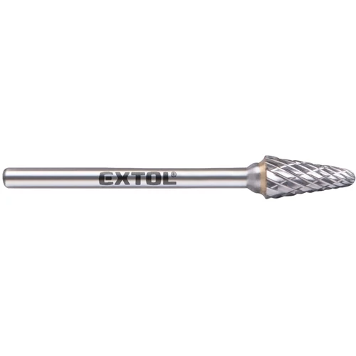 Extol Industrial mini keményfém turbómaró (rotormaró), kúpos, kerek orrú, átmérő 6×13mm/szár 3mm, keresztfogazás (8703883)