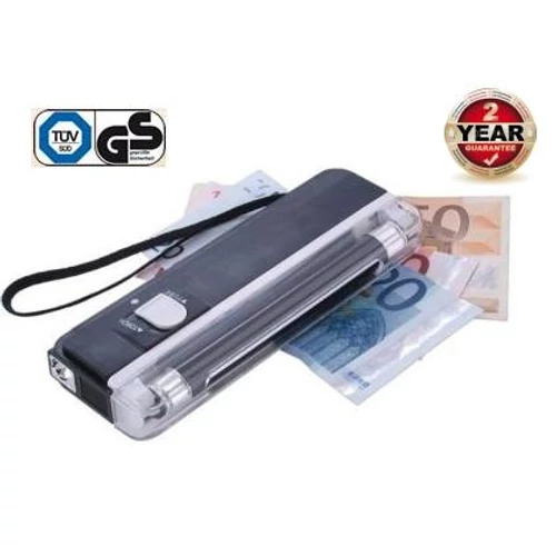 ELEMES PÉNZVIZSGÁLÓ KÉZI UV LÁMPA 4W BANKJEGYVIZSGÁLÓ + ZSEBLÁMPA FUNKCIÓ zsebben is elfér 2év GARANCIA