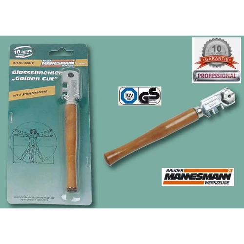 MANNESMANN Pro ÜVEGVÁGÓ 6 FEJ gyémánt FA NYÉL 10év GARANCI