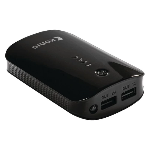 KÜLSŐ AKKUMULÁTOR, 7800 MAH, 1X 5 V - 2,1 A + 1X 5 V - 1 A, FEKETE
