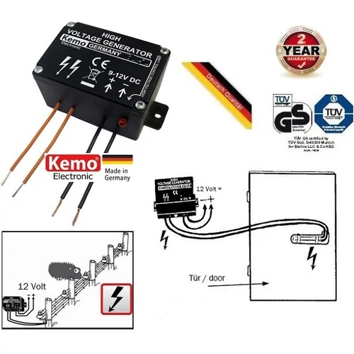 KEMO M062 MINI VILLANYPÁSZTOR NAGYFESZÜLTSÉGŰ GENERÁTOR MODUL AJTÓKILINCS FESZÜLTSÉG GENERÁTOR