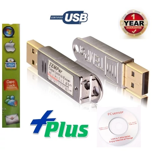 USB HŐMÉRŐ ADATRÖGZÍTŐ PC LAPTOP NOTEBOOK HŐMÉRSÉKLET MÉRŐ 1év GARANCIA