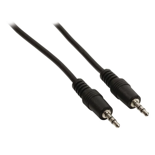 JACK SZTEREÓ HANGKÁBEL, 3,5 MM-ES DUGASZ – 3,5 MM-ES DUGASZ 1,00 M, FEKETE