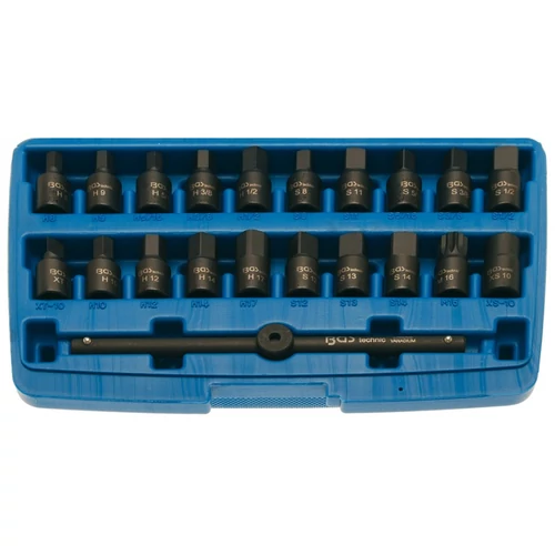 21 darabos olajleeresztő kulcskészlet, 3/8" (BGS-1014)