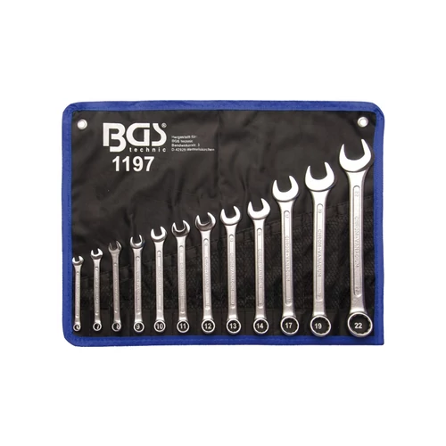 Csillag-villás kulcs készlet, 6 - 22 mm  12 részes tokban (BGS-1197)