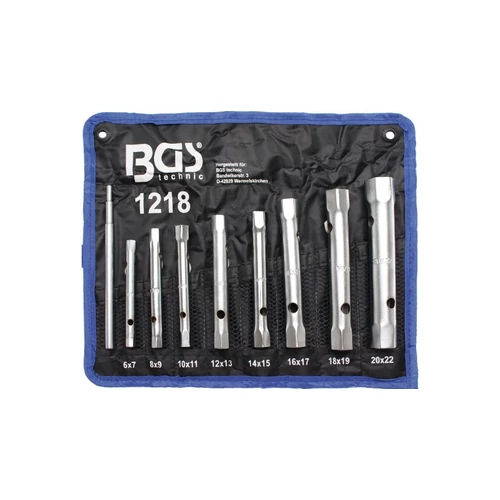 8 részes csőkulcs készlet, 6x22 mm tartóban (BGS-1218)