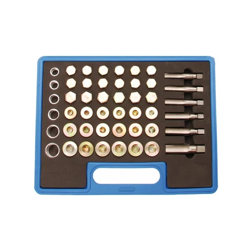 olajleeresztő csavar menetjavító készlet, 114 darab (BGS-123)